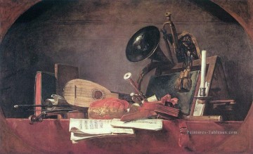  Chardin Art - Musique Jean Baptiste Simeon Chardin Nature morte